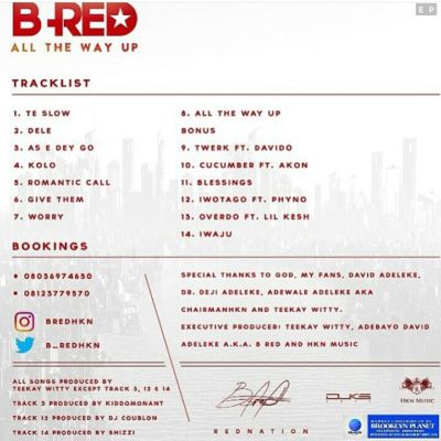 HKN’s B-Red Unveils Artwork & Track List For “All The Way Up” EP1